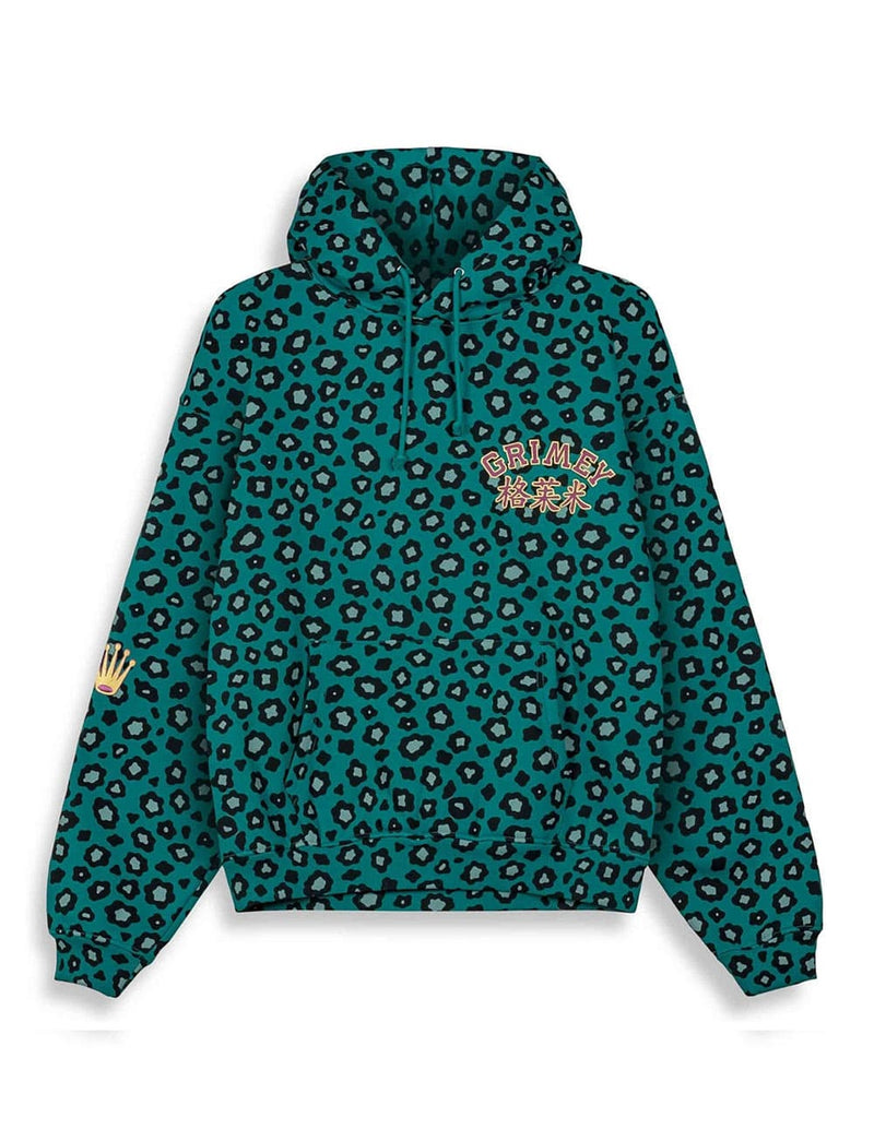 Sudadera con Capucha Grimey Royal Pow Boxy Verde Unisex
