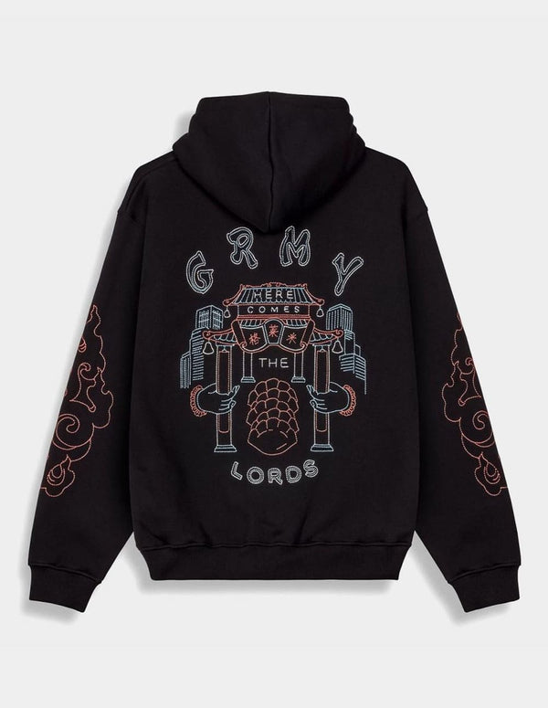 Sudadera con Capucha Grimey Sampans Regular Negra Unisex