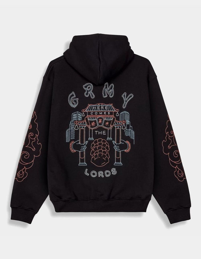 Sudadera con Capucha Grimey Sampans Regular Negra Unisex