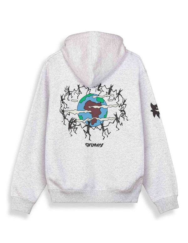 Sudadera con Capucha Grimey The Planet Regular Gris Hombre