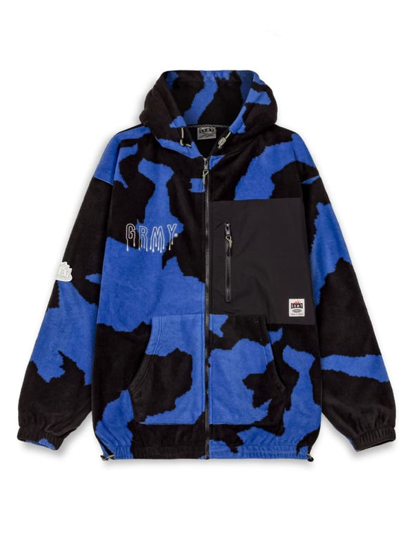 Sudadera con Capucha Grimey Back at You Polar Azul y Negra Hombre