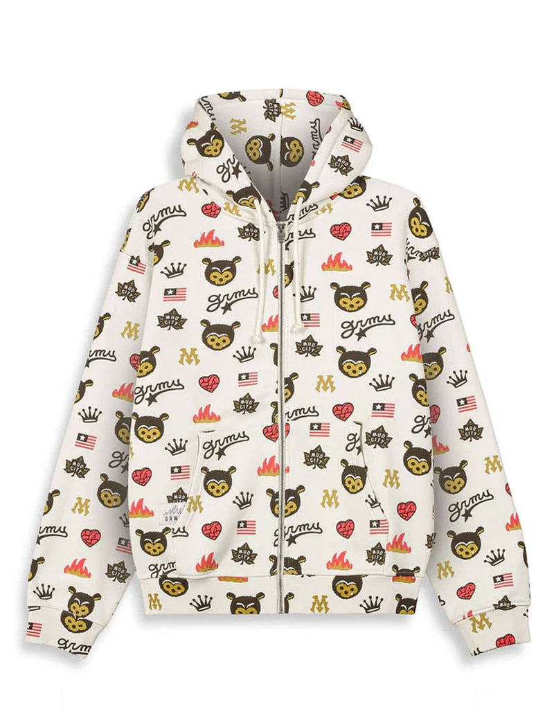 Sudadera con Capucha Grimey Mud´s The Residence Bear Multicolor Unisex