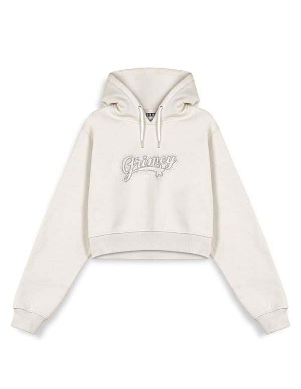 Sudadera Grimey con Logo Cortita Gris Mujer