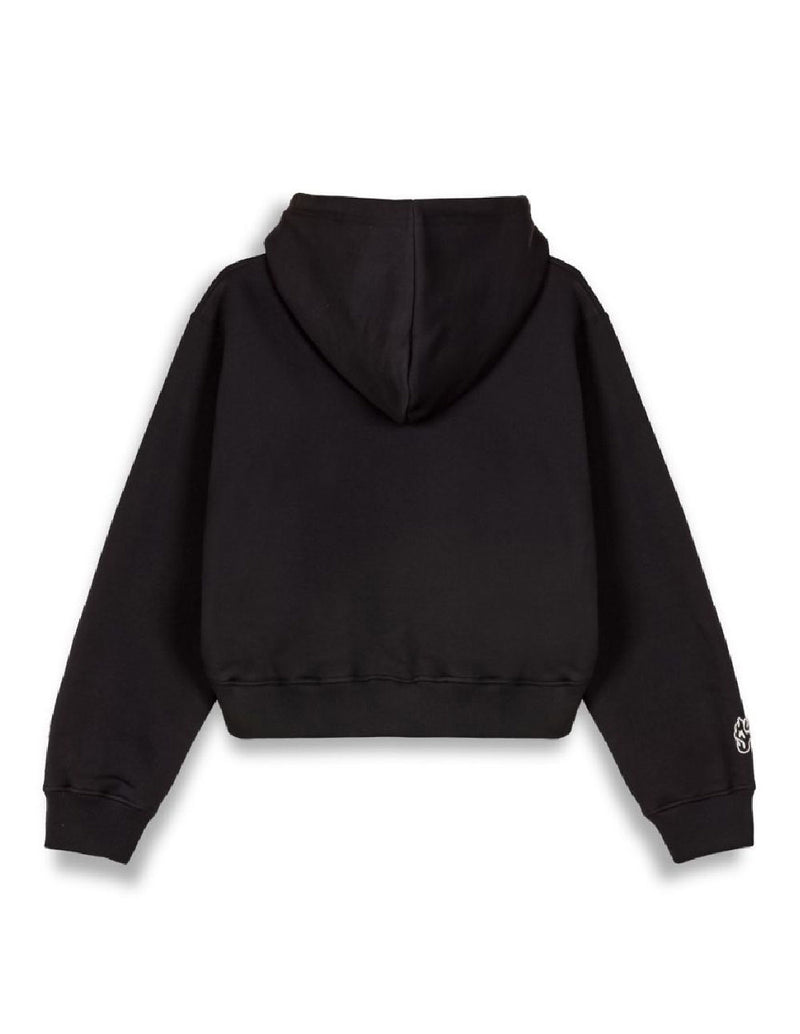 Sudadera con Capucha Grimey Saoirse Cropped Negra Mujer