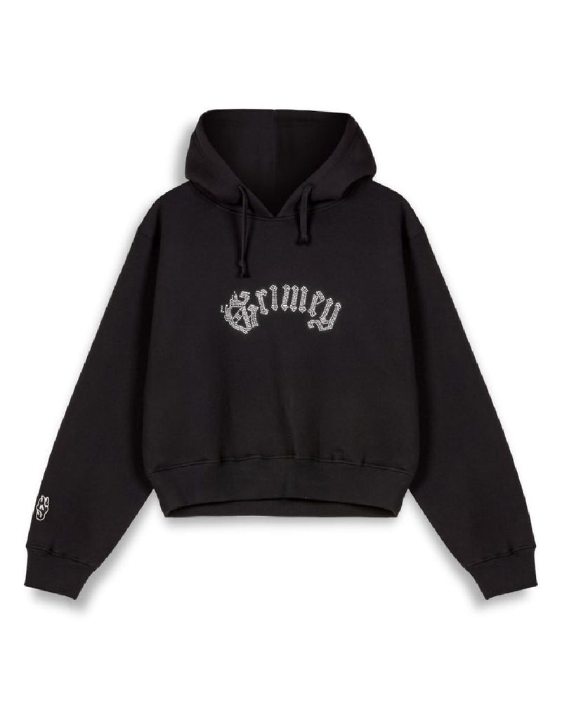 Sudadera con Capucha Grimey Saoirse Cropped Negra Mujer