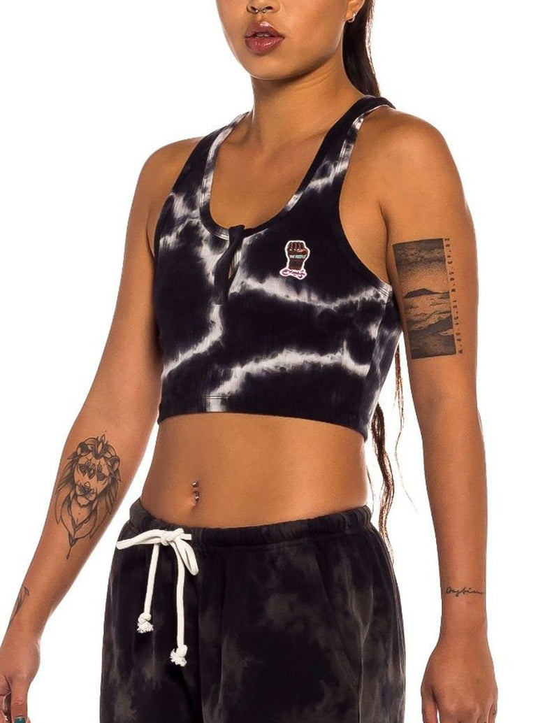 Top de Tirantes Grimey Jungle Punch Negro y Blanco Mujer