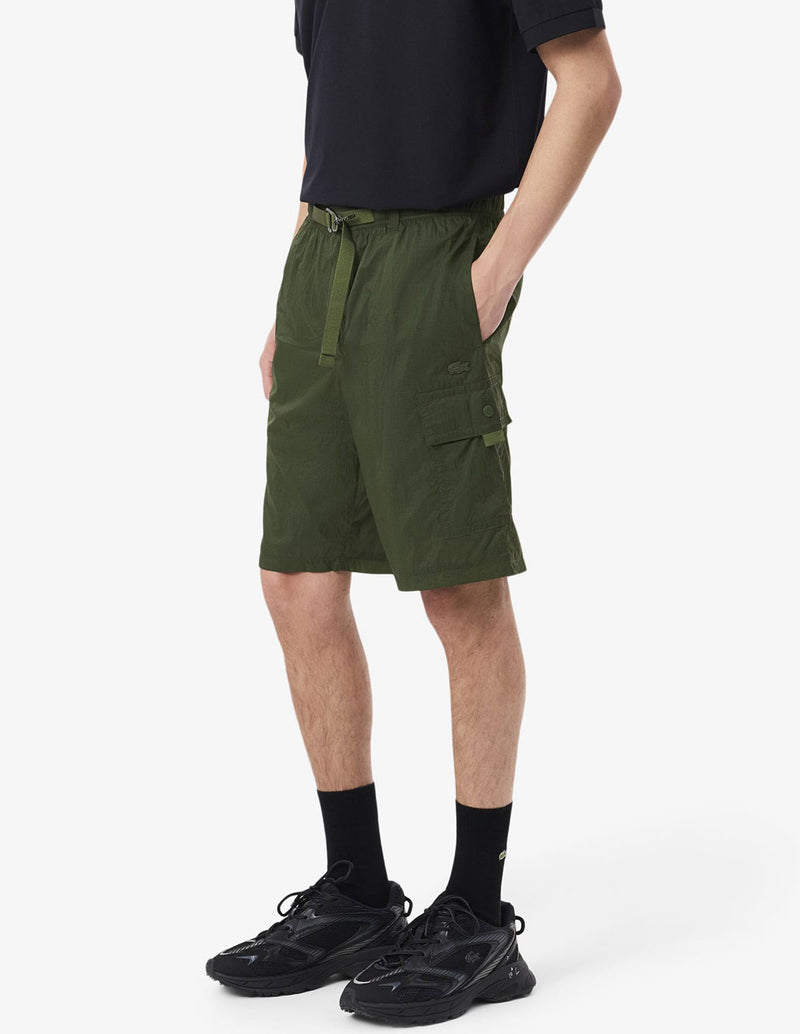 Pantalón Corto Lacoste con Logo Verde Hombre