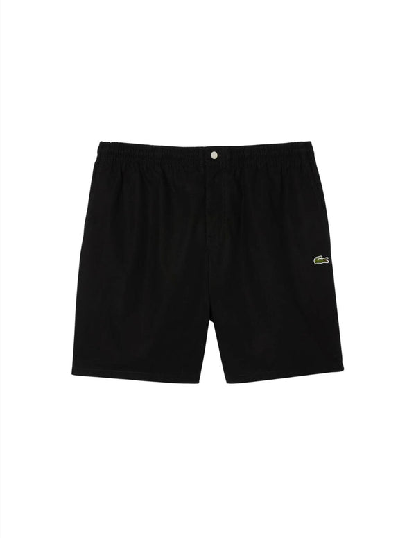 Pantalón Corto Lacoste de Popelín Negro Hombre