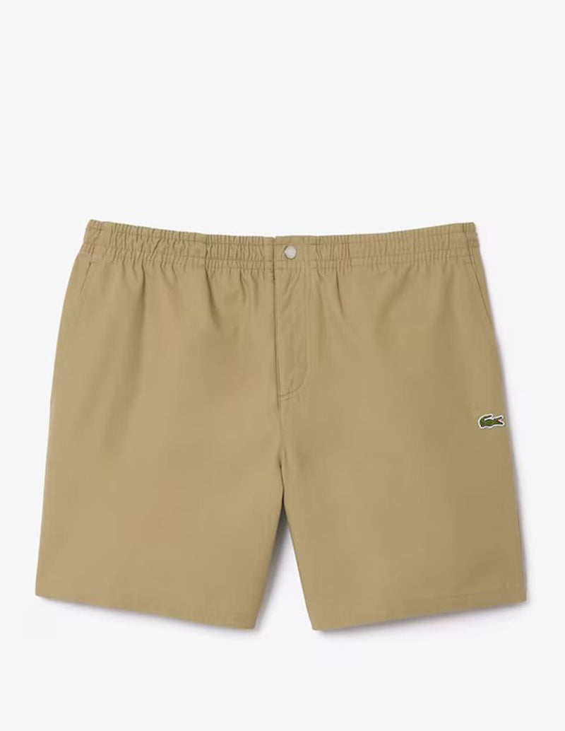 Pantalón Corto Lacoste Relaxed Fit Beige Hombre