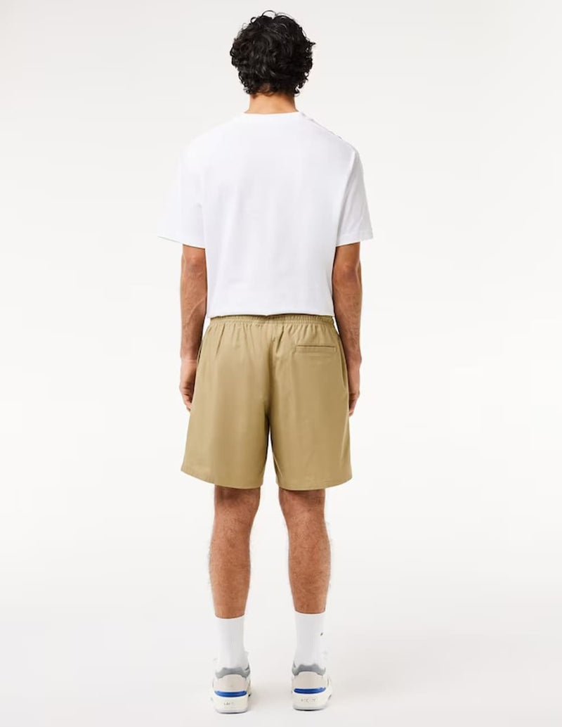 Pantalón Corto Lacoste Relaxed Fit Beige Hombre