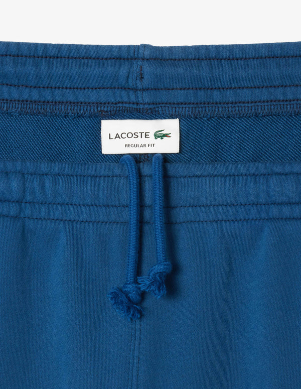 Pantalón Corto Lacoste Efecto Lavado con Logo Azul Hombre