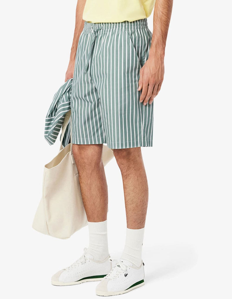 Pantalón Corto Lacoste de Rayas Verde Hombre