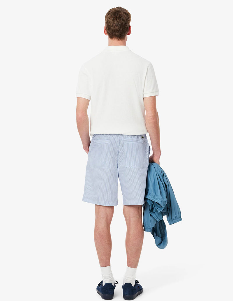 Pantalón Corto Lacoste de Rayas Azul Hombre