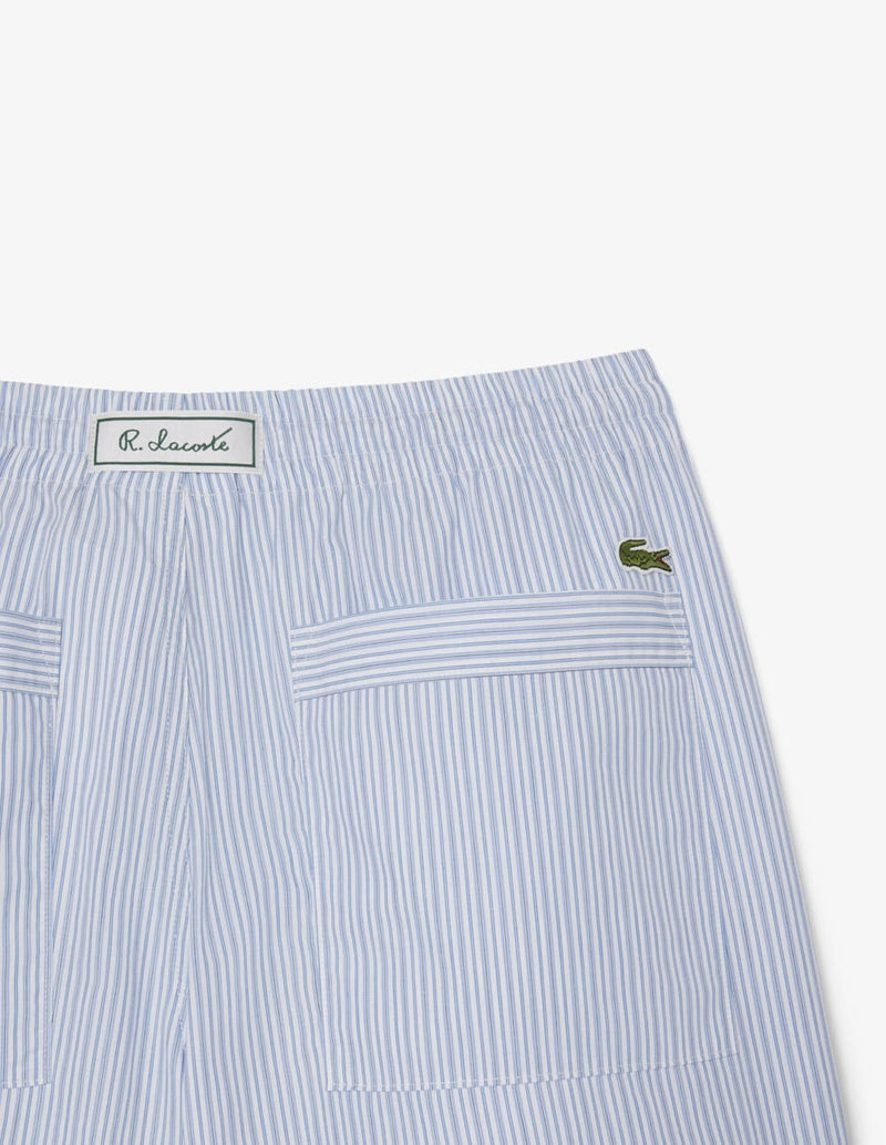 Pantalón Corto Lacoste de Rayas Azul Hombre