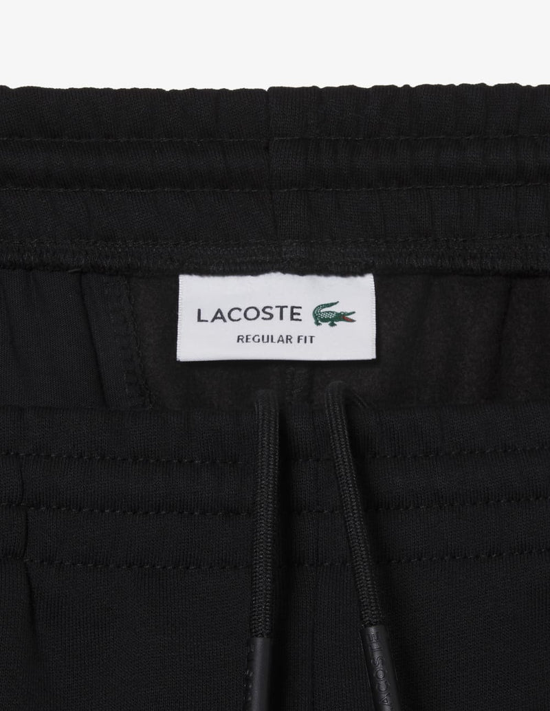 Pantalón Corto Lacoste de Algodón Cepillado Negro Hombre