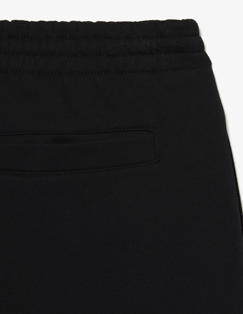 Pantalón Corto Lacoste de Algodón Cepillado Negro Hombre