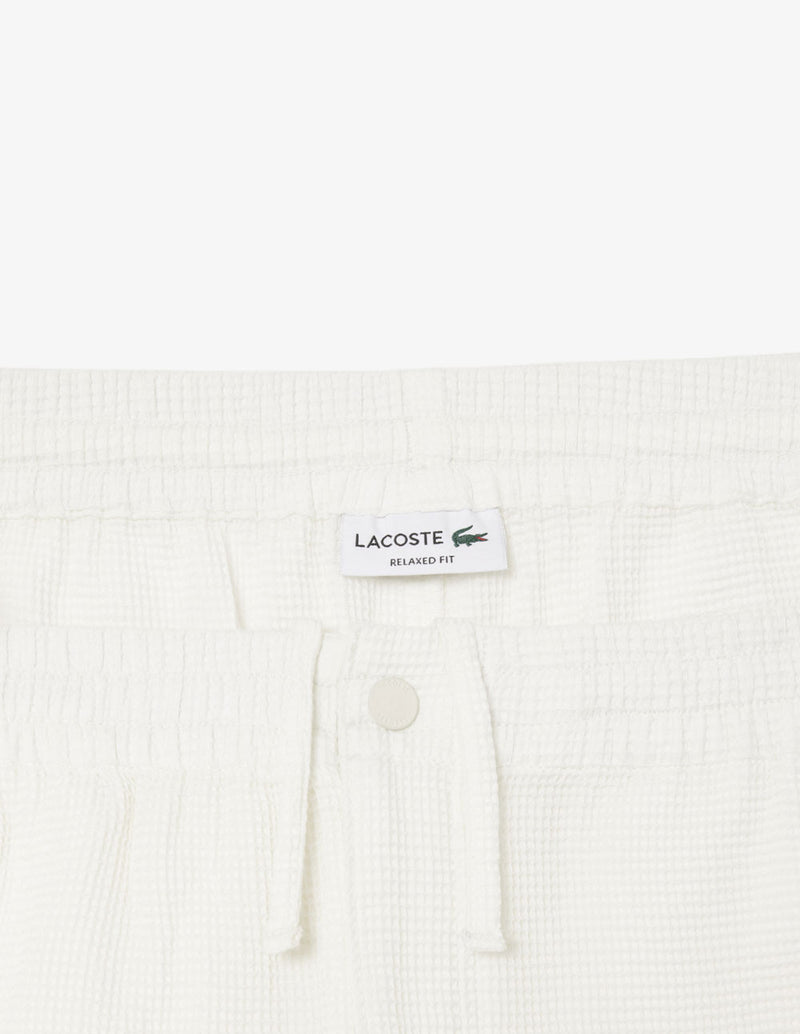 Pantalón Corto Lacoste Texturizado Blanco Hombre