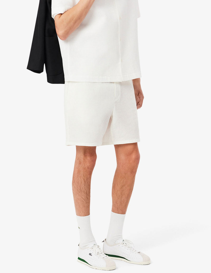 Pantalón Corto Lacoste Texturizado Blanco Hombre