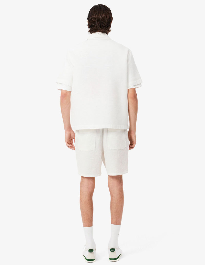Pantalón Corto Lacoste Texturizado Blanco Hombre