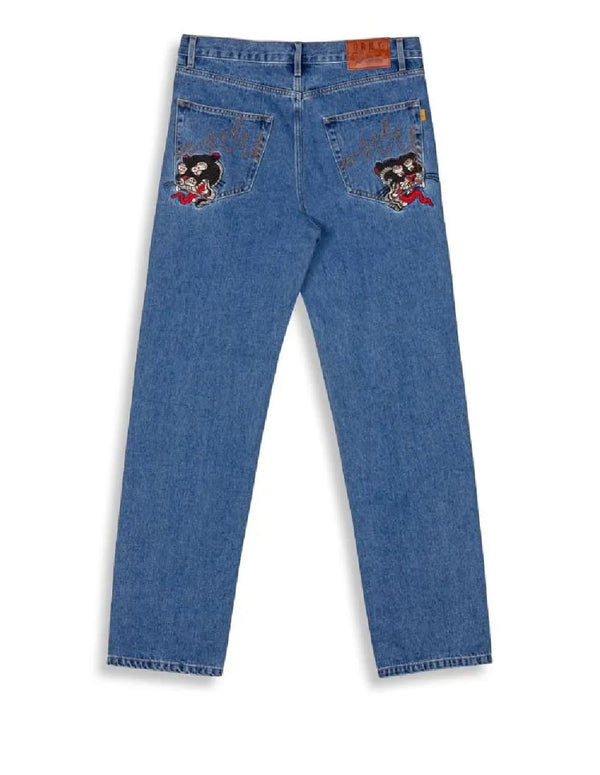 Pantalón Vaquero Grimey Deeper Washed Azul Unisex