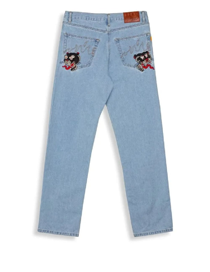 Pantalón Vaquero Grimey Deeper Washed Azul Unisex