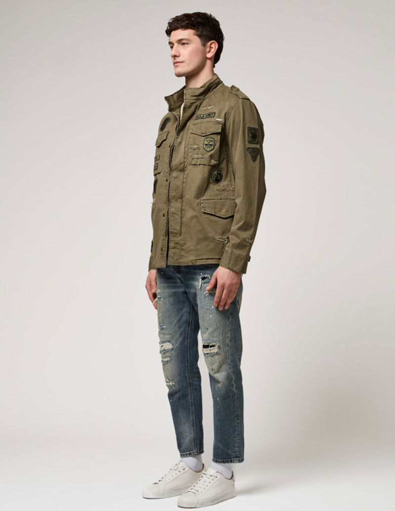 Chaqueta Gianni Lupo con Parches Marrón Hombre