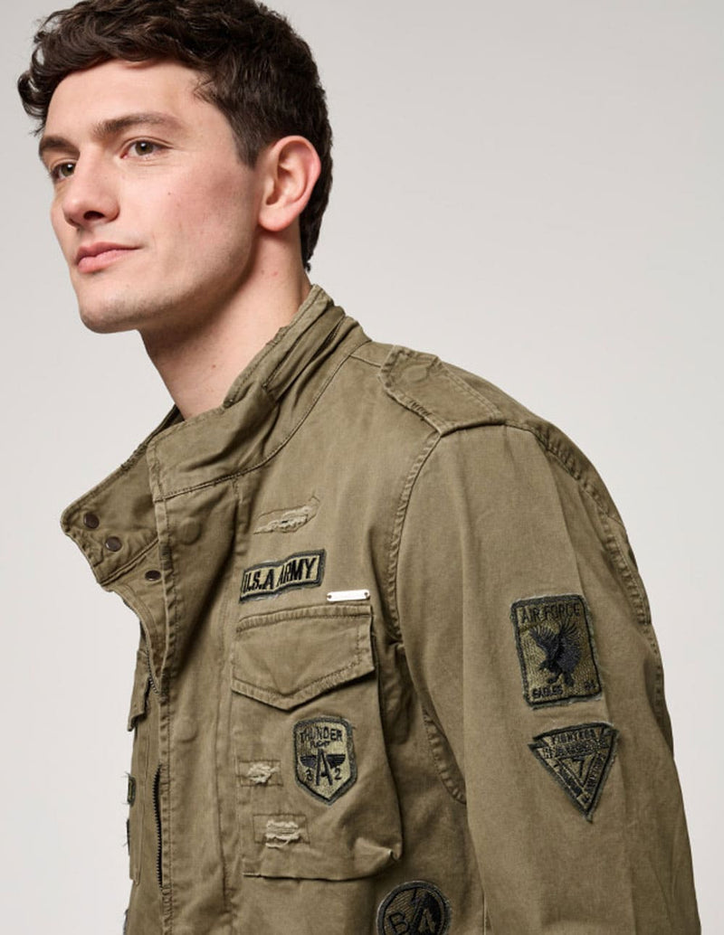 Chaqueta Gianni Lupo con Parches Marrón Hombre