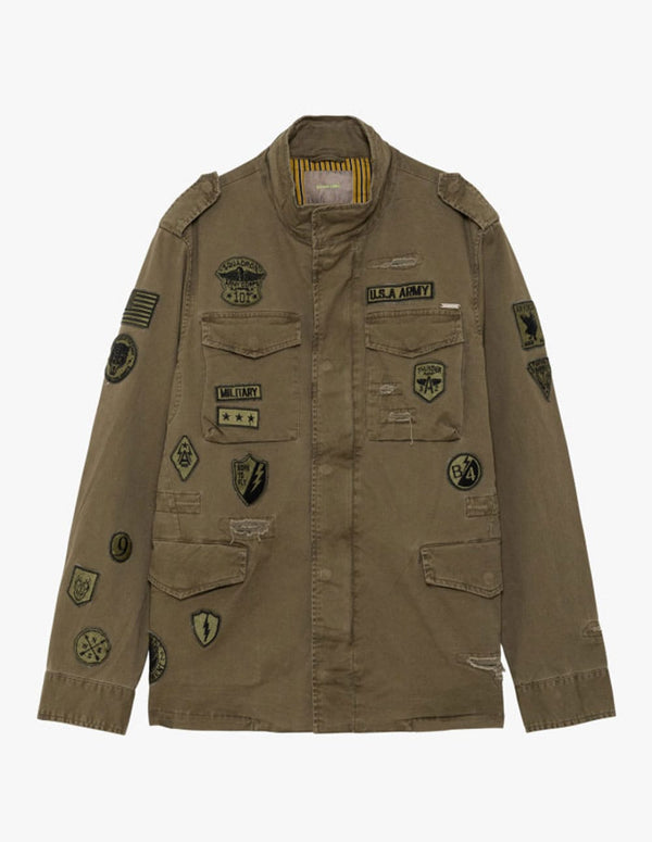 Chaqueta Gianni Lupo con Parches Marrón Hombre