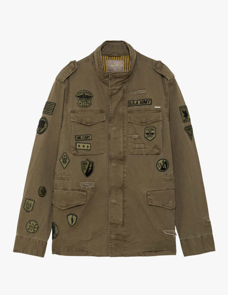 Chaqueta Gianni Lupo con Parches Marrón Hombre