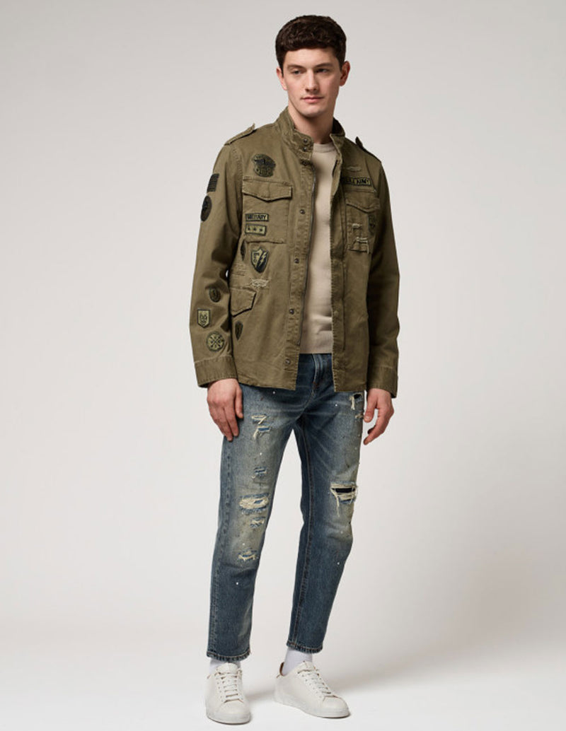Chaqueta Gianni Lupo con Parches Marrón Hombre