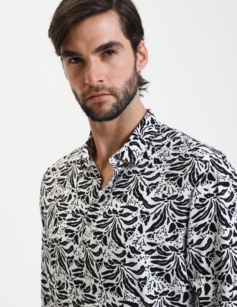 Camisa Gianni Lupo Estampada Multicolor Hombre