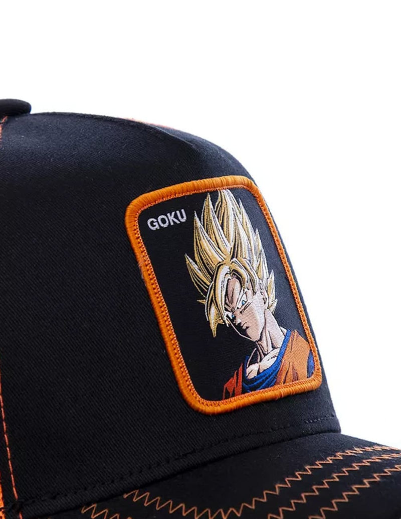 Gorra Capslab Son Goku Super Saiyan Negra y Naranja Unisex