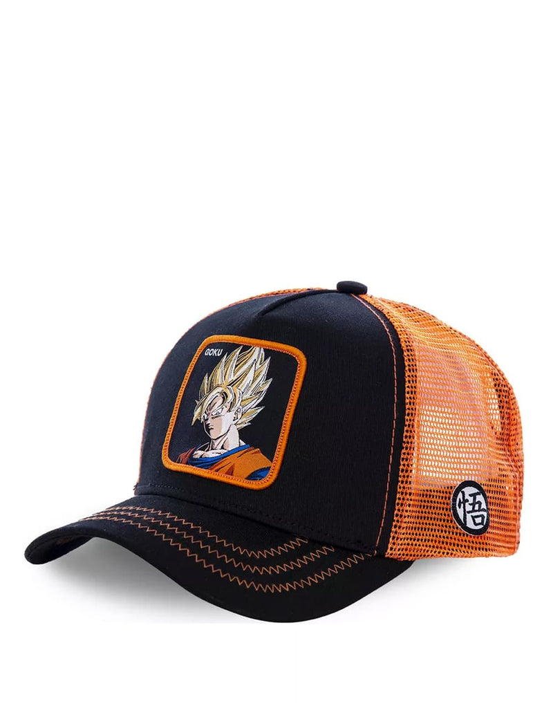 Gorra Capslab Son Goku Super Saiyan Negra y Naranja Unisex