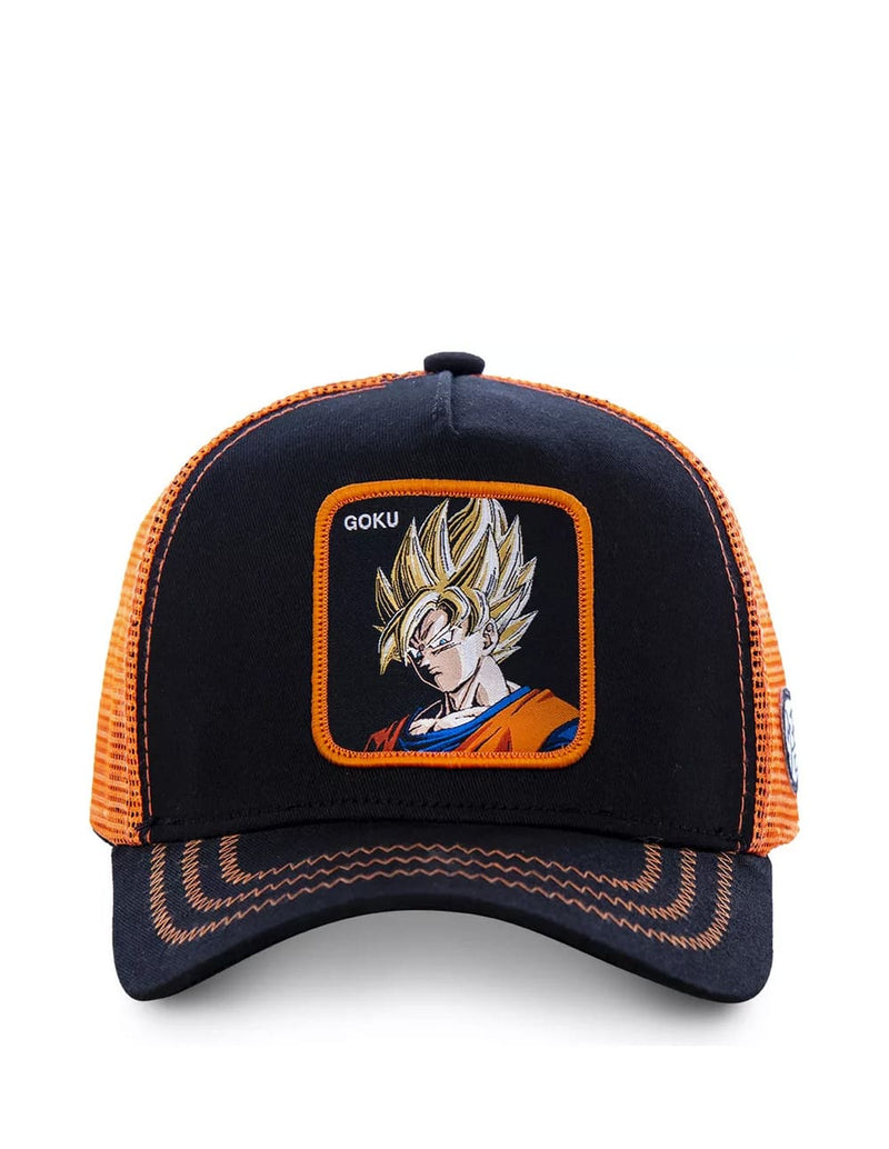 Gorra Capslab Son Goku Super Saiyan Negra y Naranja Unisex