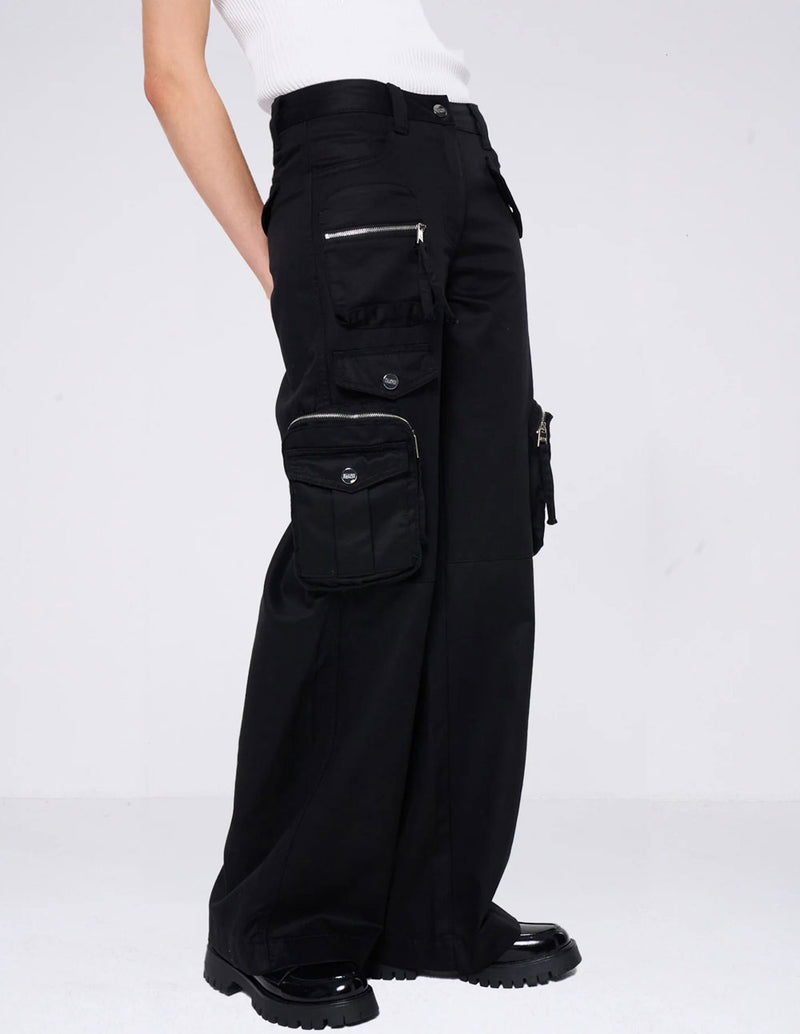 Pantalón Silvian Heach Cargo Negro Mujer