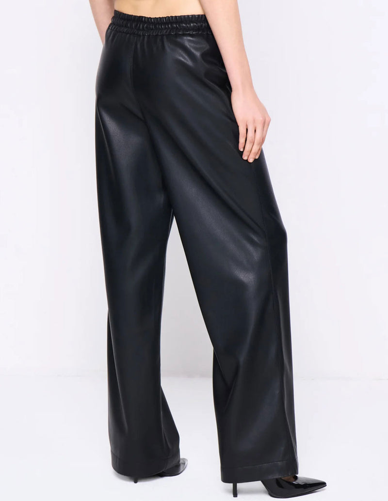 Pantalón Silvian Heach de Ecopiel Negro Mujer