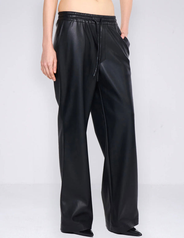 Pantalón Silvian Heach de Ecopiel Negro Mujer