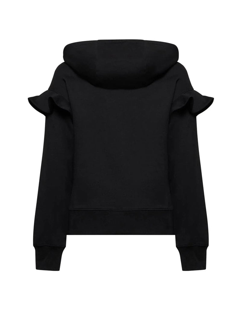 Sudadera Silvian Heach con Volante Negra Mujer