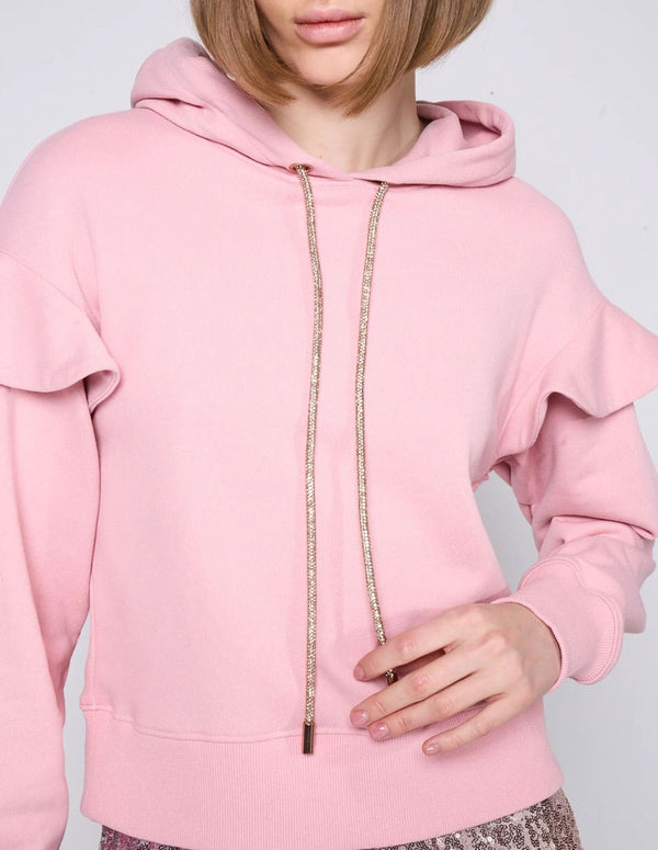 Sudadera Silvian Heach con Volante Rosa Mujer