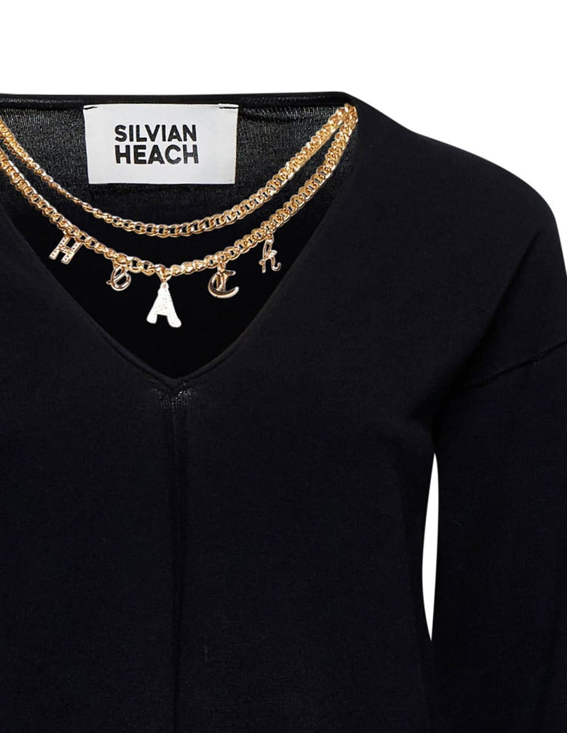 Jersey Silvian Heach Sanke Negro Mujer
