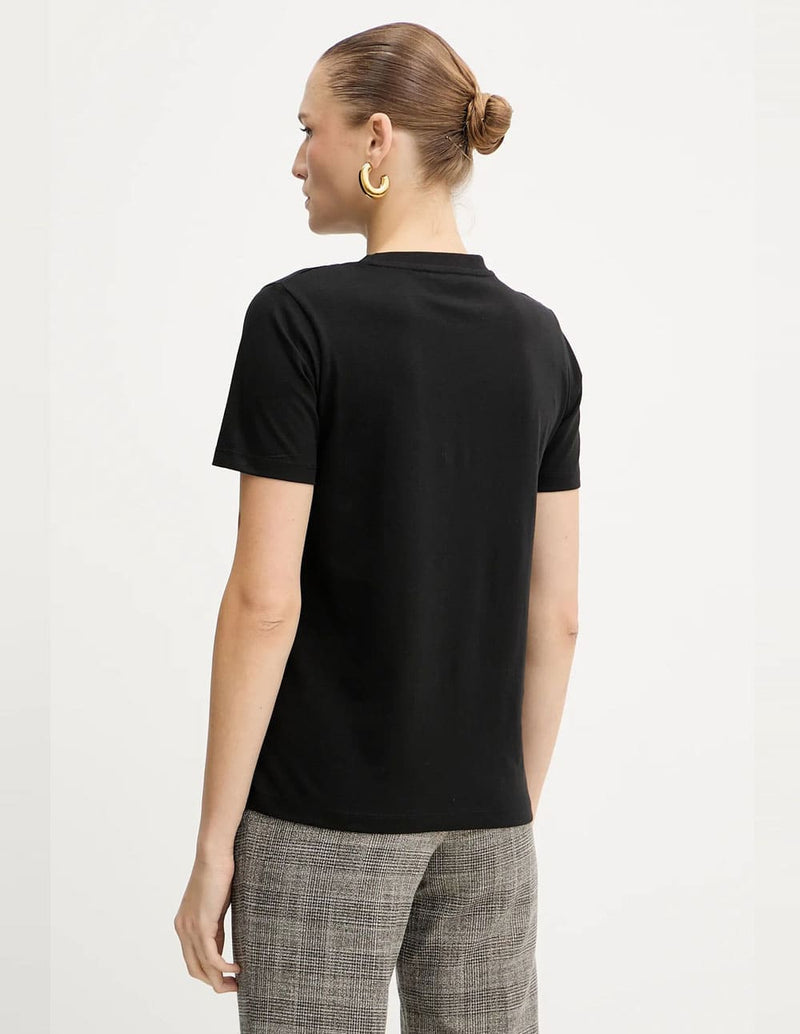 Camiseta Silvian Heach Bensoula con Cadena Negra Mujer