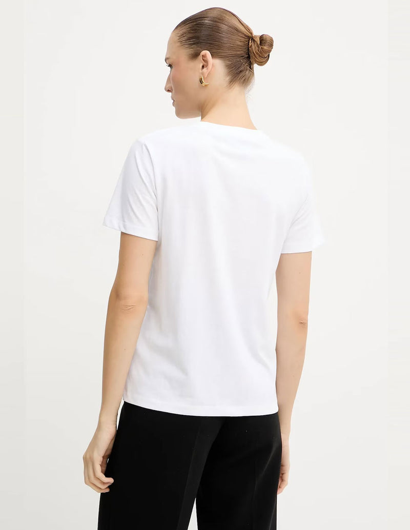 Camiseta Silvian Heach Bensoula con Cadena Blanca Mujer