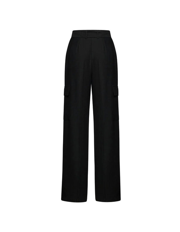 Pantalón Silvian Heach con Cinturón Anudado Negro Mujer