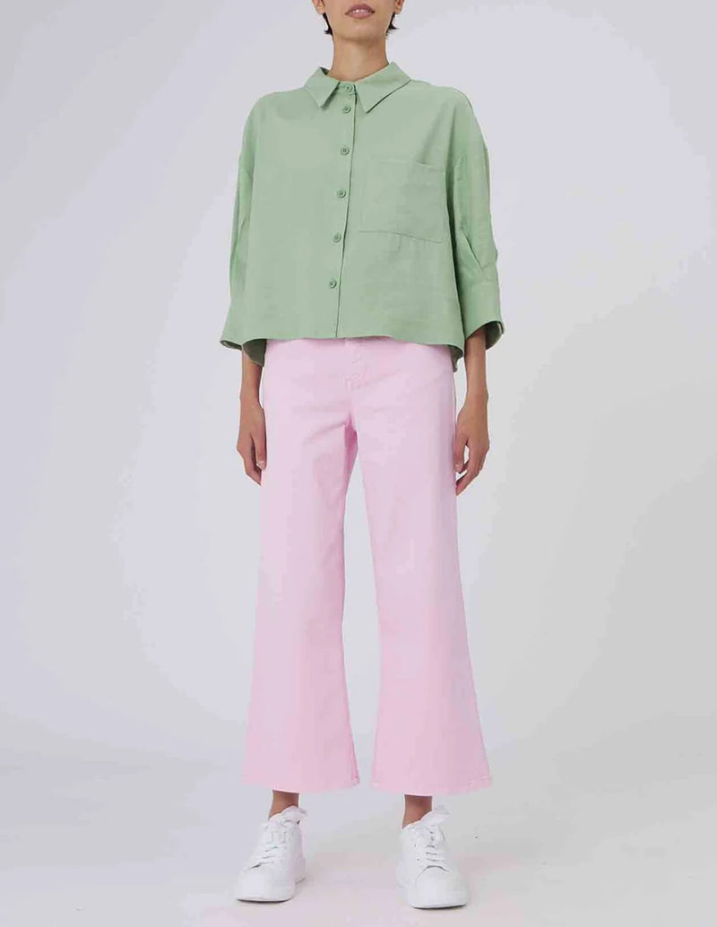 Silvian Heach Cropped Pink Woman Trousers