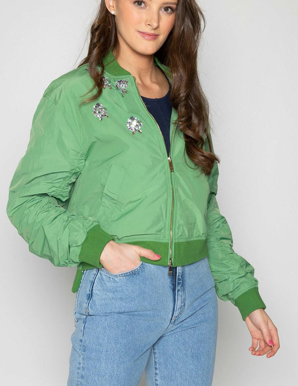 Chaqueta Bomber Silvian Heach Verde Mujer