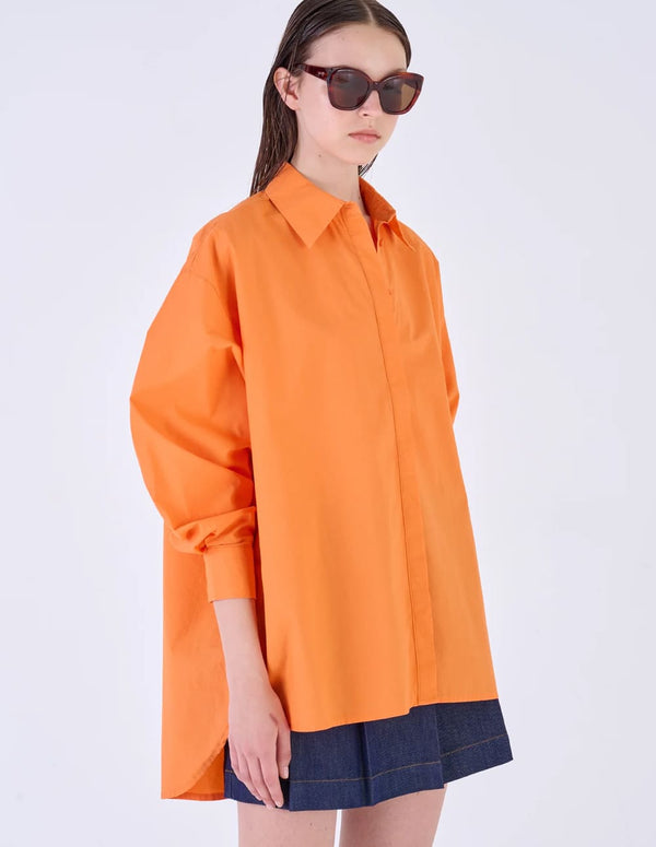 Camisa Silvian Heach Amplia Naranja Mujer