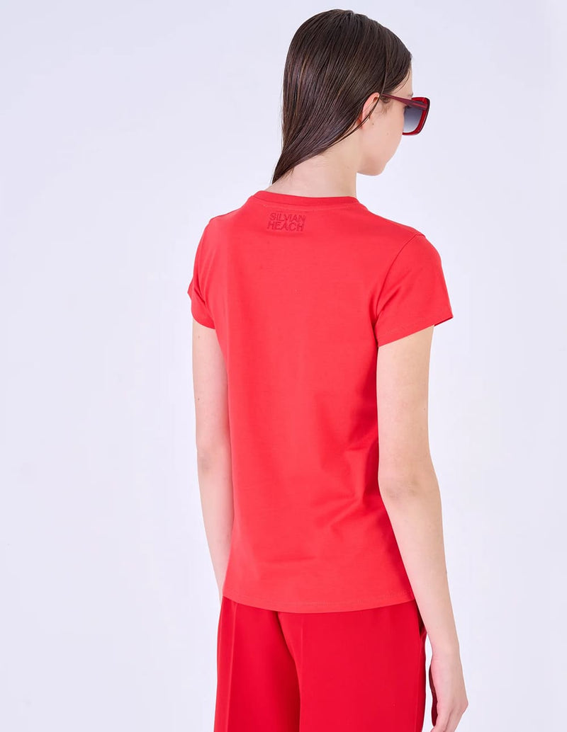Camiseta Silvian Heach Sailor Print Roja Mujer