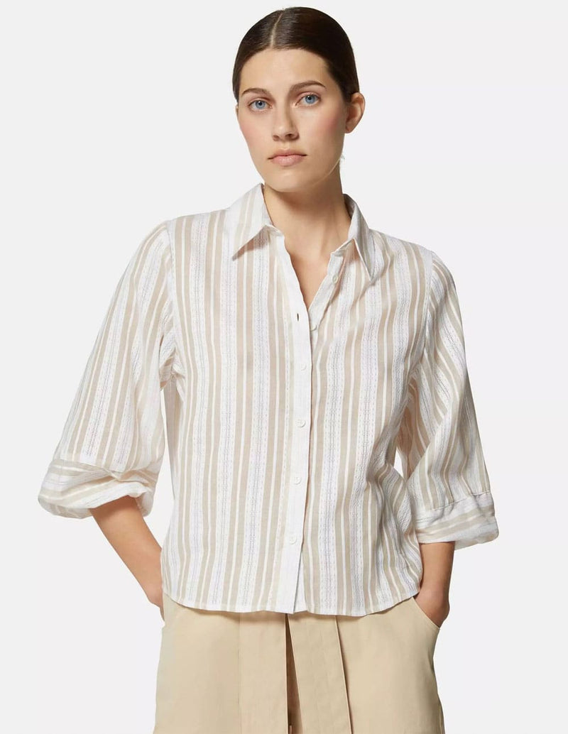 Camisa Silvian Heach de Rayas Beige Mujer