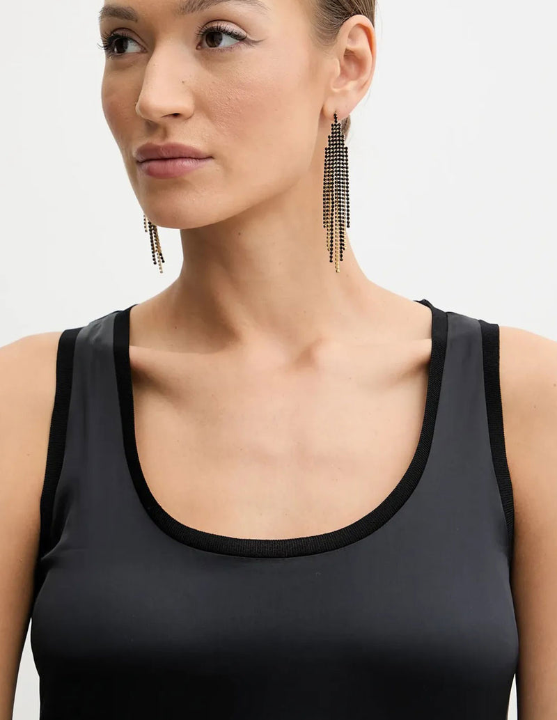 Top Silvian Heach Durlesti Negro Mujer
