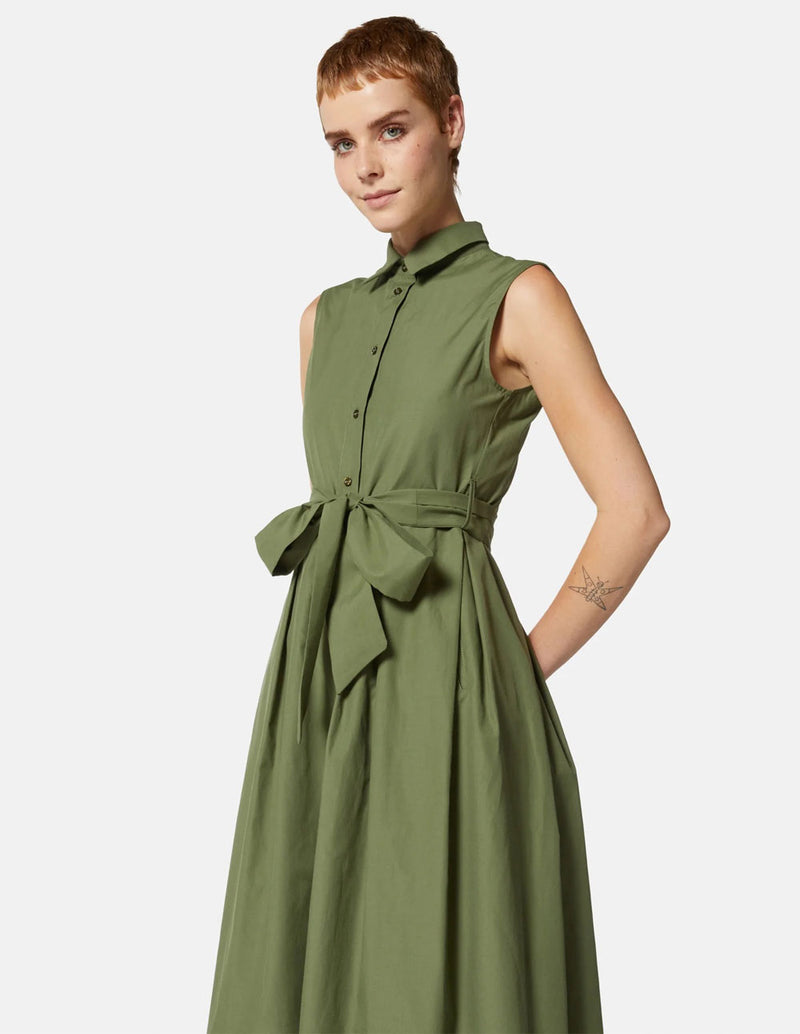 Vestido Silvian Heach sin Mangas Verde Mujer